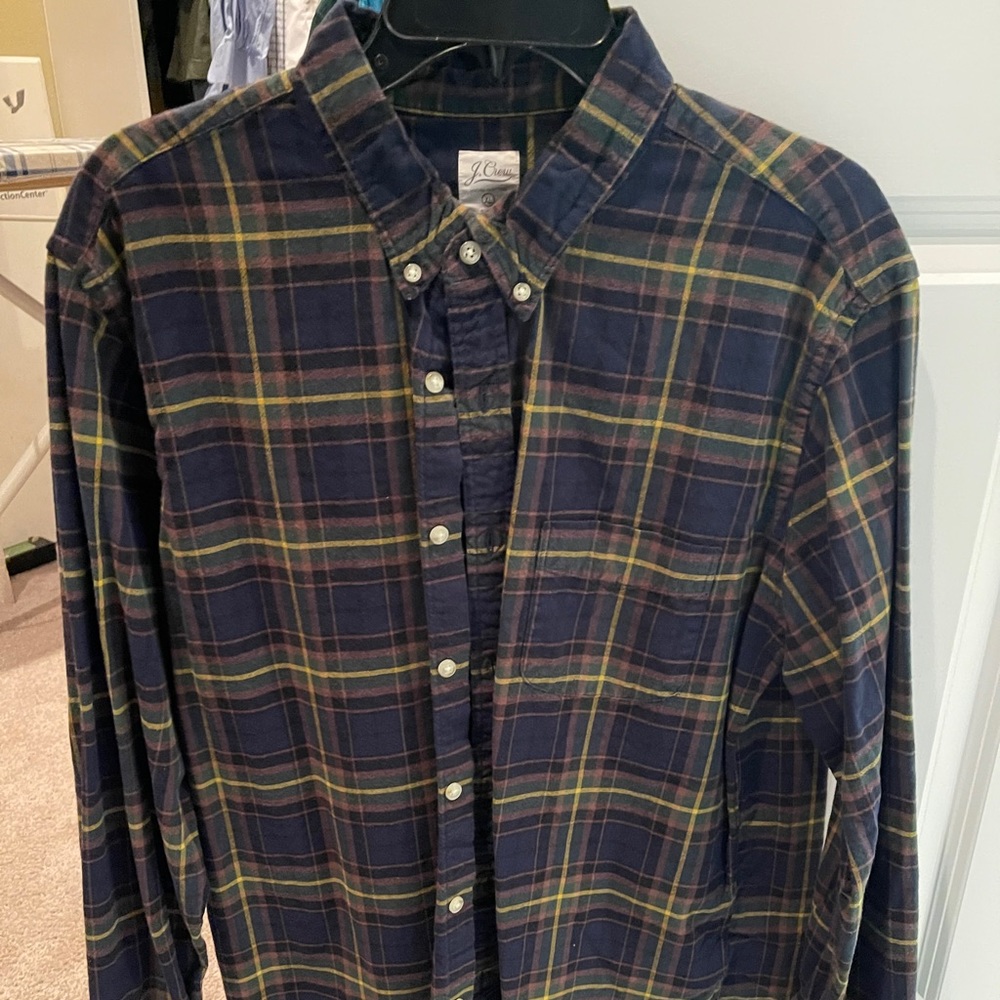 J. Crew Plaid Button Down L